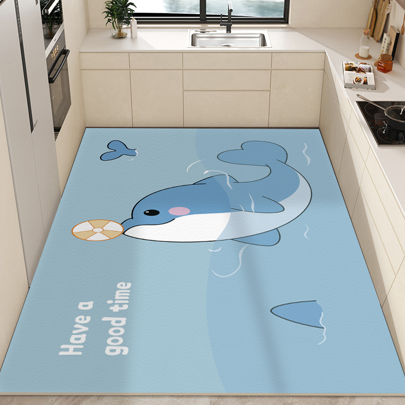 卡通厨房地垫防滑防油免洗