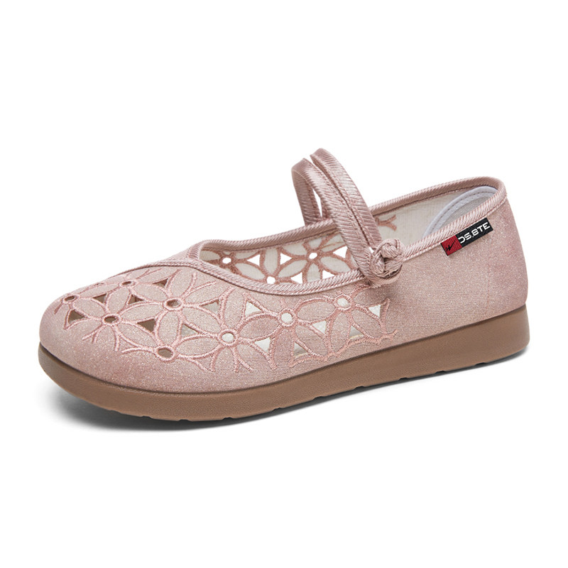 双星老北京布鞋女鞋镂空防滑正品女士中老年软底妈妈鞋夏季舒适