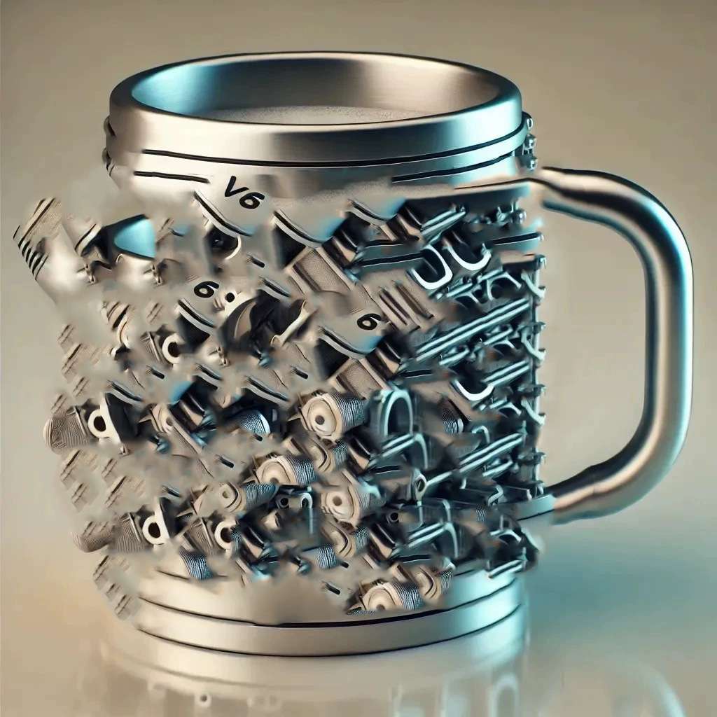 跨境发动机V8杯子V6发动机创意马克杯树脂工艺设计杯子立体杯子