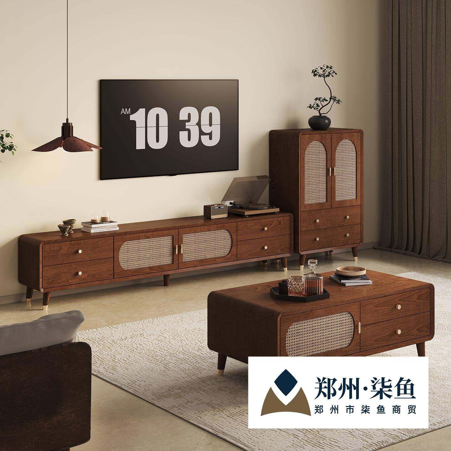 新款法式复古电视柜组合家用客厅靠墙藤编置物柜多功能储物,鲜花速递/花卉仿真/绿植园艺,割草机/草坪机,淘宝优惠券,粉丝福利购,淘宝优惠卷