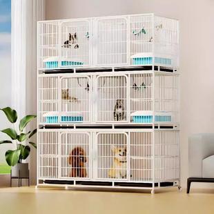 猫笼猫笼子繁育笼三层猫舍猫咪繁殖笼隔断子母笼双层寄养狗笼
