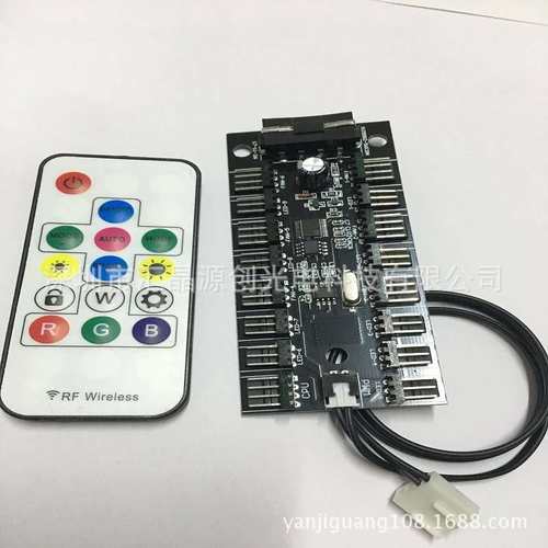 主板大4p 针pwm集线器幻彩3p-FAN电脑机箱4线风扇温控调速控制器