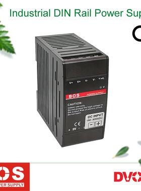 直流300V输入90W工业级导轨式开关电源供应器两路输出5V3A和12V5A