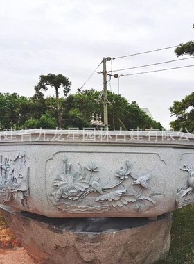 2025惠安做花盆青石花钵彷古鱼缸石盆石雕旧O石缸庭院户外石雕室