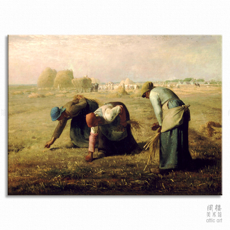 拾穗者 Jean-Francois MilleEt 米勒 油画装饰画客厅书房酒吧玄关图片
