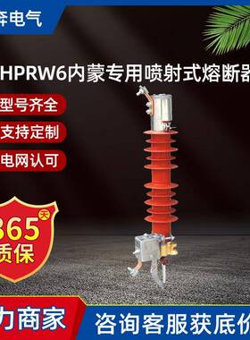 HPRW6-12/200户外高压喷射式熔断器10KV老式跌落式熔断器内蒙令克