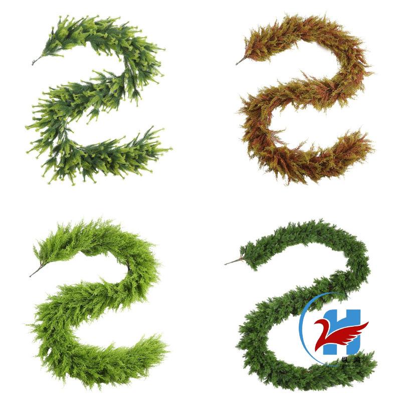 圣诞节植绒藤条装饰花环壁挂圣诞门帘圣诞节日门帘家居装饰门挂