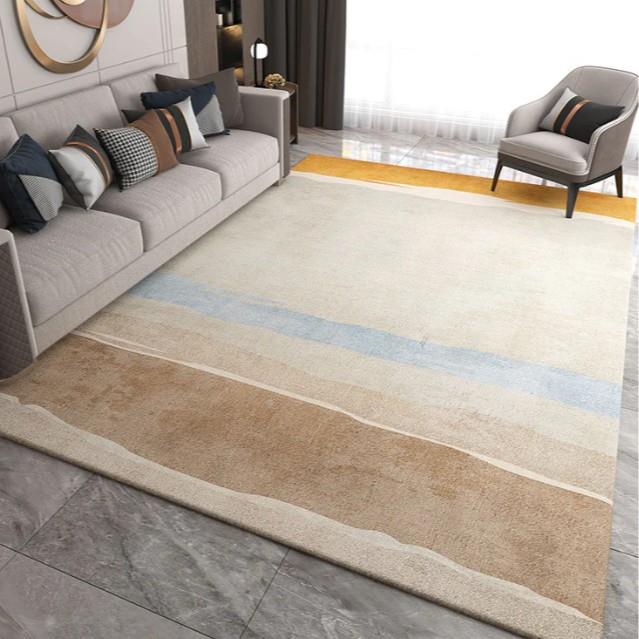 仿真丝地毯客厅现代简约奶油风高级房间轻奢沙发茶几卧室床边地垫