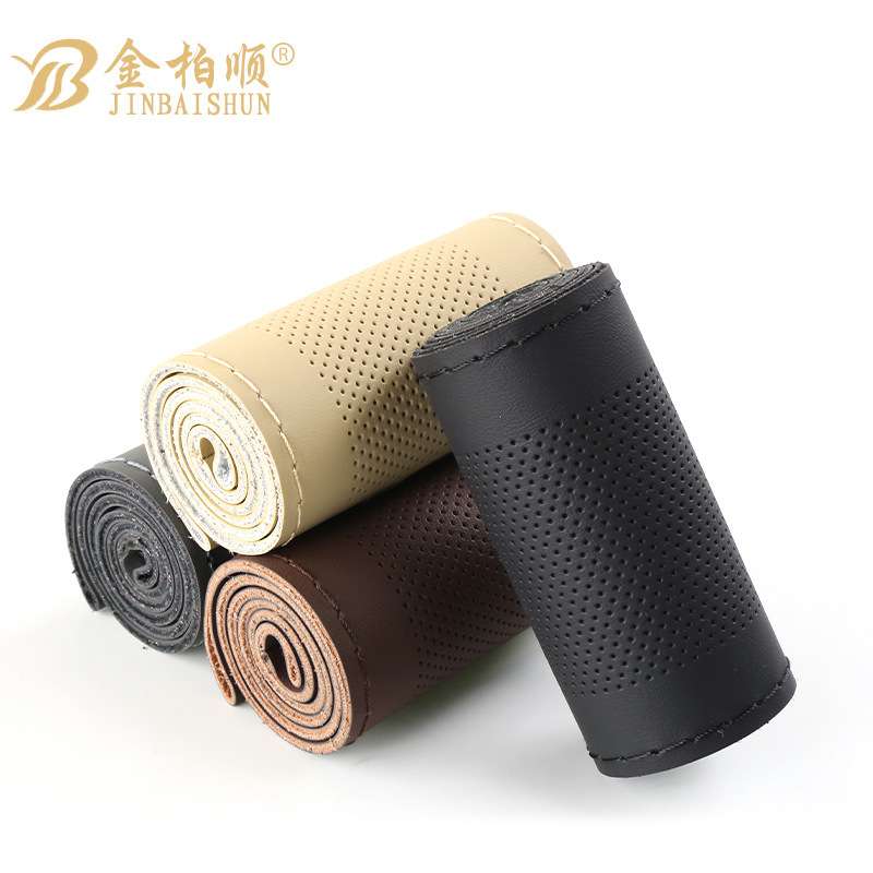 火拼2025新款仿高纤维汽车方向盘套不打滑汽车把套手缝方向盘把套