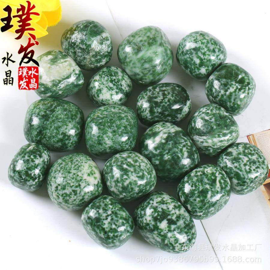 青海翠滚石 青海翠大颗粒打磨石裸石摆件 鱼缸石景观装饰