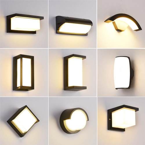 户外防水灯庭院别墅花园走廊过道照明灯围墙门口人体感应LED壁灯