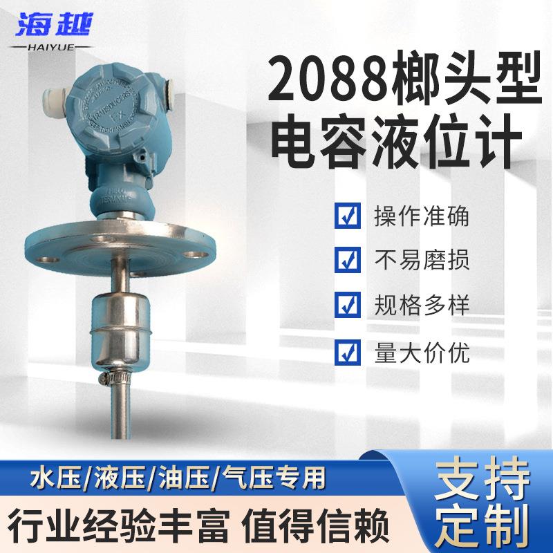 2088榔头型法兰式射频电容液位计防腐耐高温高压物位计料位计