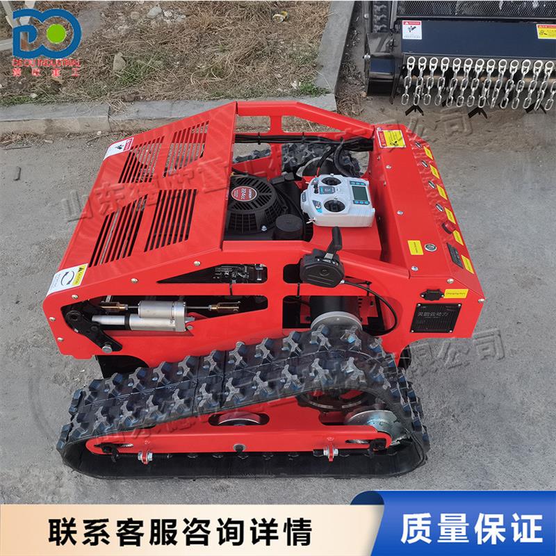 履带式遥控割草机 果园山坡草坪杂草修剪 汽油电动剪草遥控打草机