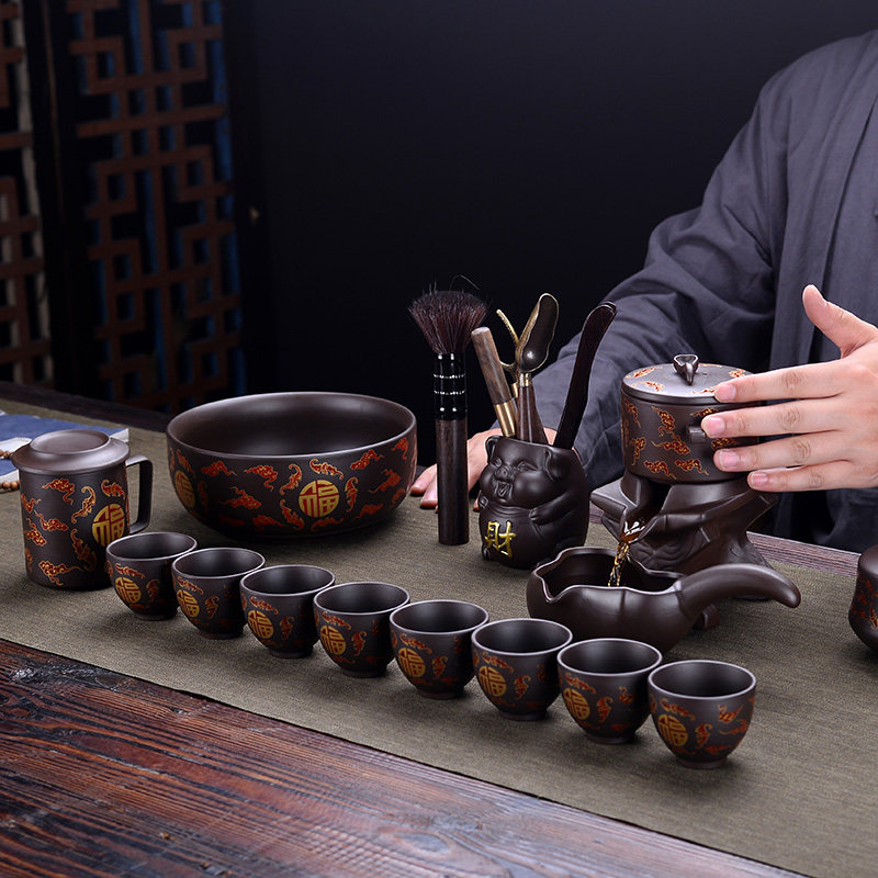 隐茶缘 紫砂懒人茶滤茶漏过滤器单个泡茶神器石磨半自动茶具配件