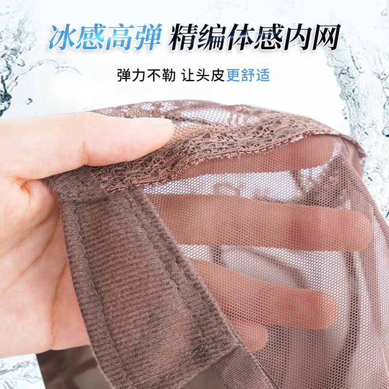 假发女短发全真人发时尚妈妈款短直发手织轻薄透气逼真假发全头套