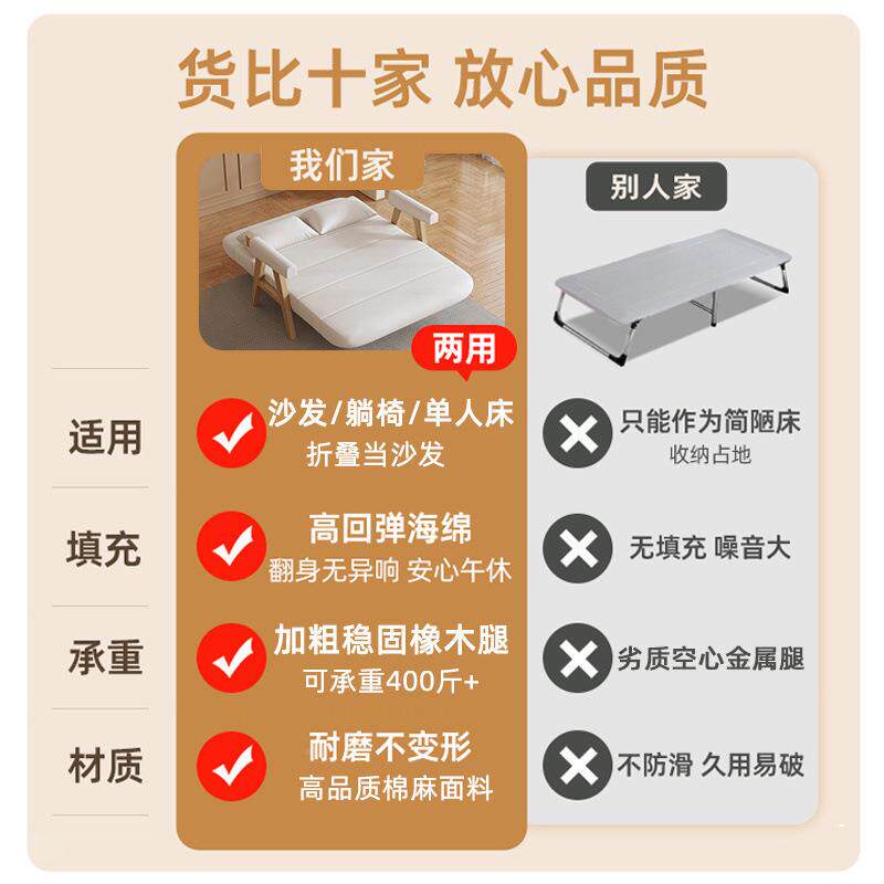 可折叠两用沙发床沙发叠单人户型折双人阳台日蕨稷实力式客实厅木