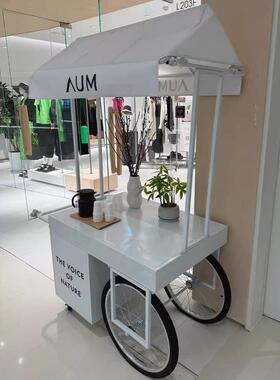 欧铁艺CLK摊式位车可移动夜网市外促销餐车集市花车摆摊红小推户