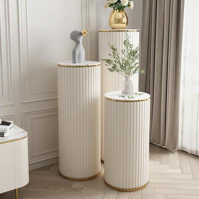 岩客板花轻奢架厅柜角几落边地式现代简约阳台圆形室内置物POT架