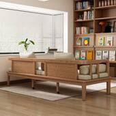 汐木XM实木沙发床.米小户型超大坐深冬夏两用简约可伸缩罗汉床