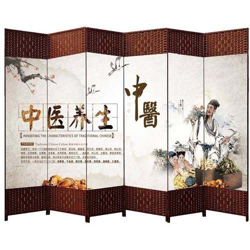 中简式简易屏风室隔断墙折屏客厅卧遮挡代约现DAF折叠移动布屏障