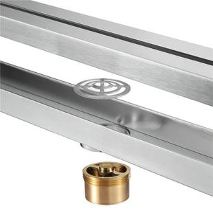 灰色不钢00锈mm线条窄长地漏阳台防臭地WOR极漏 金色6 拉丝 黑色