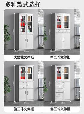 会计凭柜钢制文证件资料档案柜办公室锁地UDY铁皮书柜落储物带柜