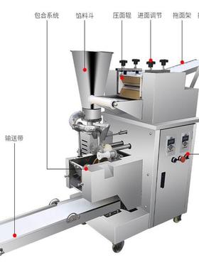 不锈钢全自动子商用型饺仿手工速冻水饺机蒸饺煎饺机11TXB20机v20