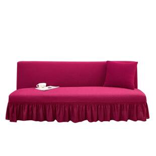 花纯色简约小格全包沙无品牌/发床弹力边款无扶手沙发罩套四季方