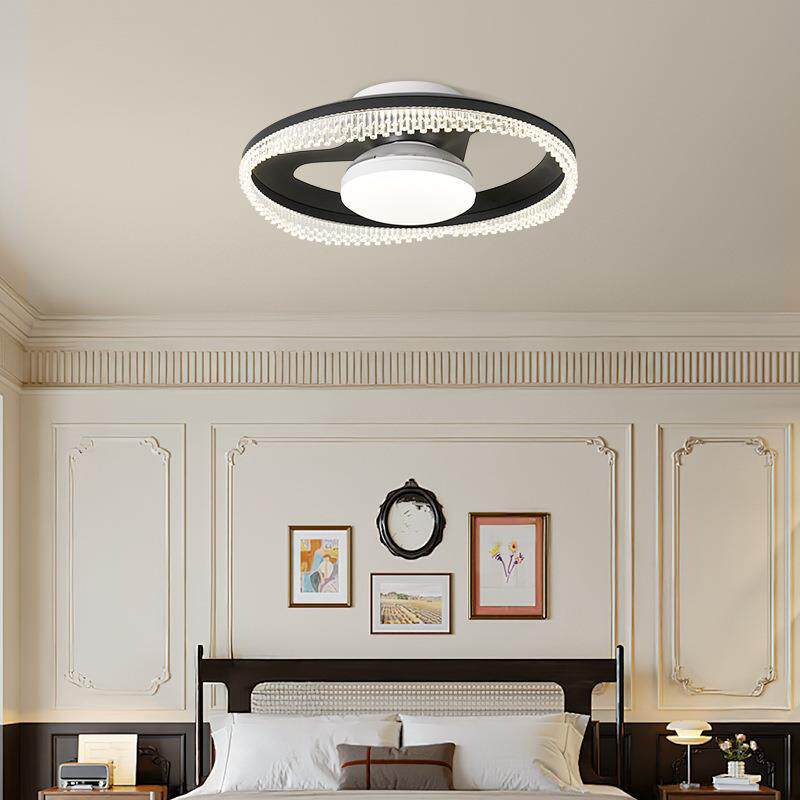 防吹无叶风扇灯主卧室吸顶间灯205新款儿童直房餐厅318隐形2吊扇