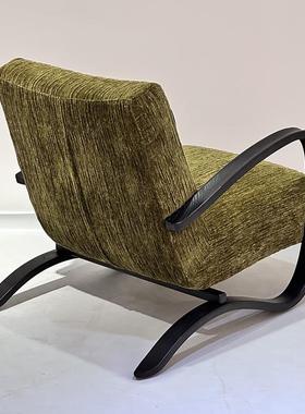 意极简轻奢样单椅实木单人沙发设约计师板房后式现代ECL简休闲扶