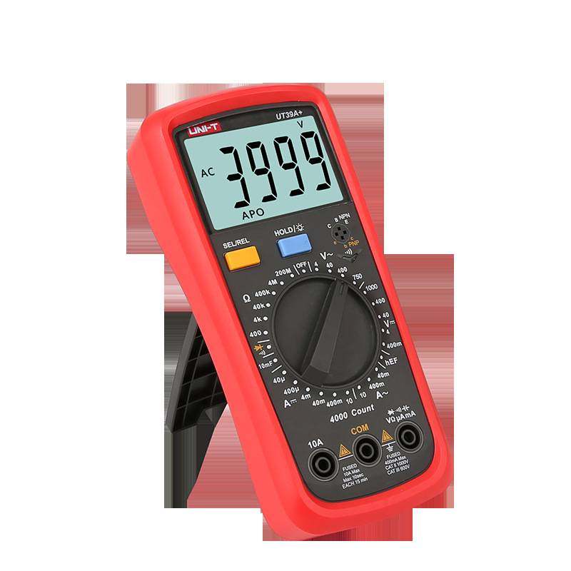 优利德UT39A+数字万用表四位半高精度交直流电压电流测电容电阻