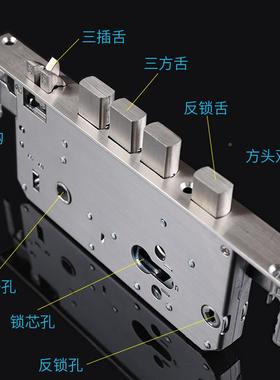 304不钢606NNV8锁锈防门锁体指纹锁体双活盗大门锁体上提反锁体入