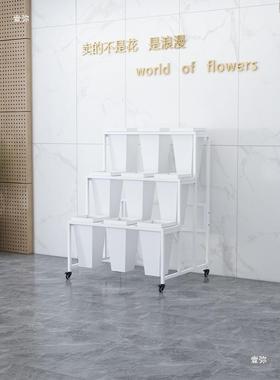 花内店可移动阶梯多层展示架室摆场商用大花商架鲜WLC花假花铁艺