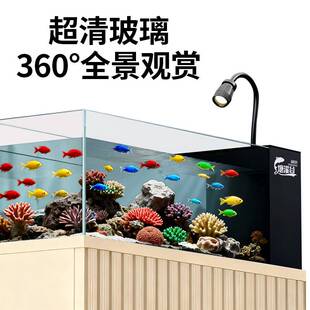 超白玻璃溪流缸桌面鱼缸造景全套自循环一体缸免换水生态过滤