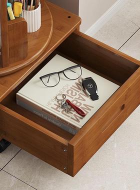 柜移动书架创意轻奢书卧室带轮收纳家用实木物架童儿置客CLT厅储