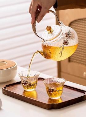 日式蜡温茶烛炉店玻璃茶壶加热52928底座器酒餐厅泡花茶保温煮茶