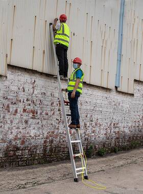 家工梯铝合金阁楼梯单加厚FN-601轻便升程降梯宽踏板2-12米用边伸