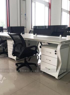 北京办公家具办公桌椅37776人位公职员拐角四桌简约钢架员工位办