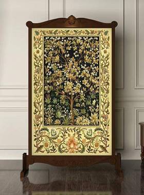 实木可移动屏现代简约美式欧式HCT轻奢发隔断风座屏遮挡玄关客厅