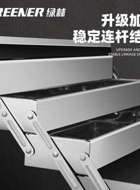 不锈工具箱大式号4四三层折叠54298手铁皮提收纳盒钢工业级家用