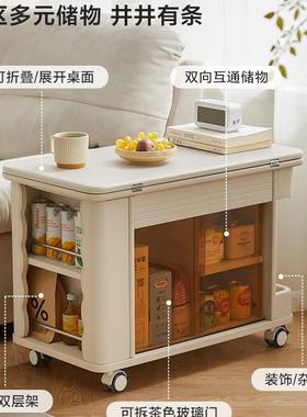 原木风沙发边几可折移动叠茶几厅家用70480茶客桌台户小型木业