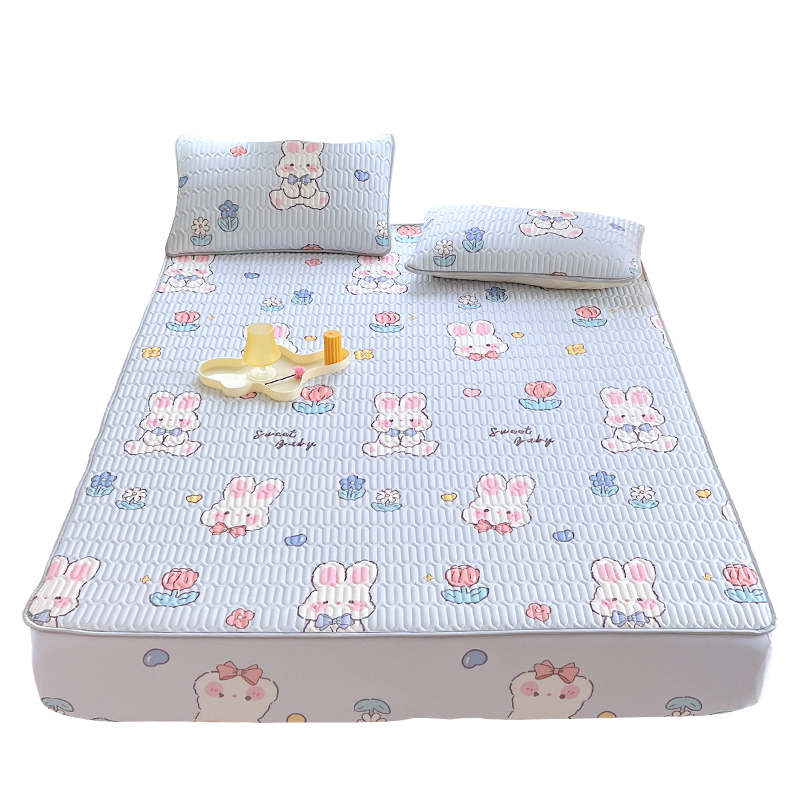 乳胶凉席床笠单件夏季冰丝床罩2023新款床垫套保护罩三四件套床单