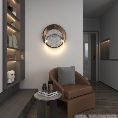 轻奢主卧玄关壁挂高档床头发光室背景墙面装饰墙上挂件客厅沙发品