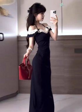 Jody纯欲风法式气质蕾丝辣妹镂空拼接夏季连衣裙裙子设计新款名媛