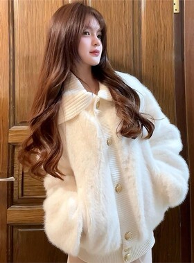 Jody日系温柔慵懒风夹棉加厚氛围感设计秋冬季百搭休闲毛绒上衣外