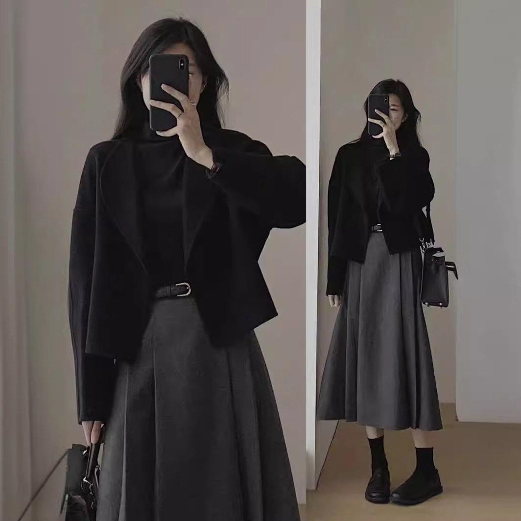 2026年春秋呢外套女小香风薄款短款西装套装高级感新款秋季小个子