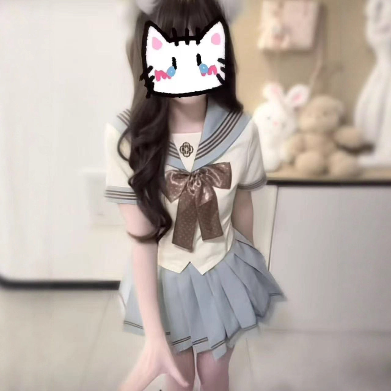 原创基础款正品jk制服海军领百搭套装水手服日系服制学生裙子套装
