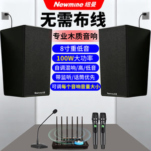 纽曼壁挂音响无线重低音专业会议室舞蹈室健身房餐厅酒吧商用音箱