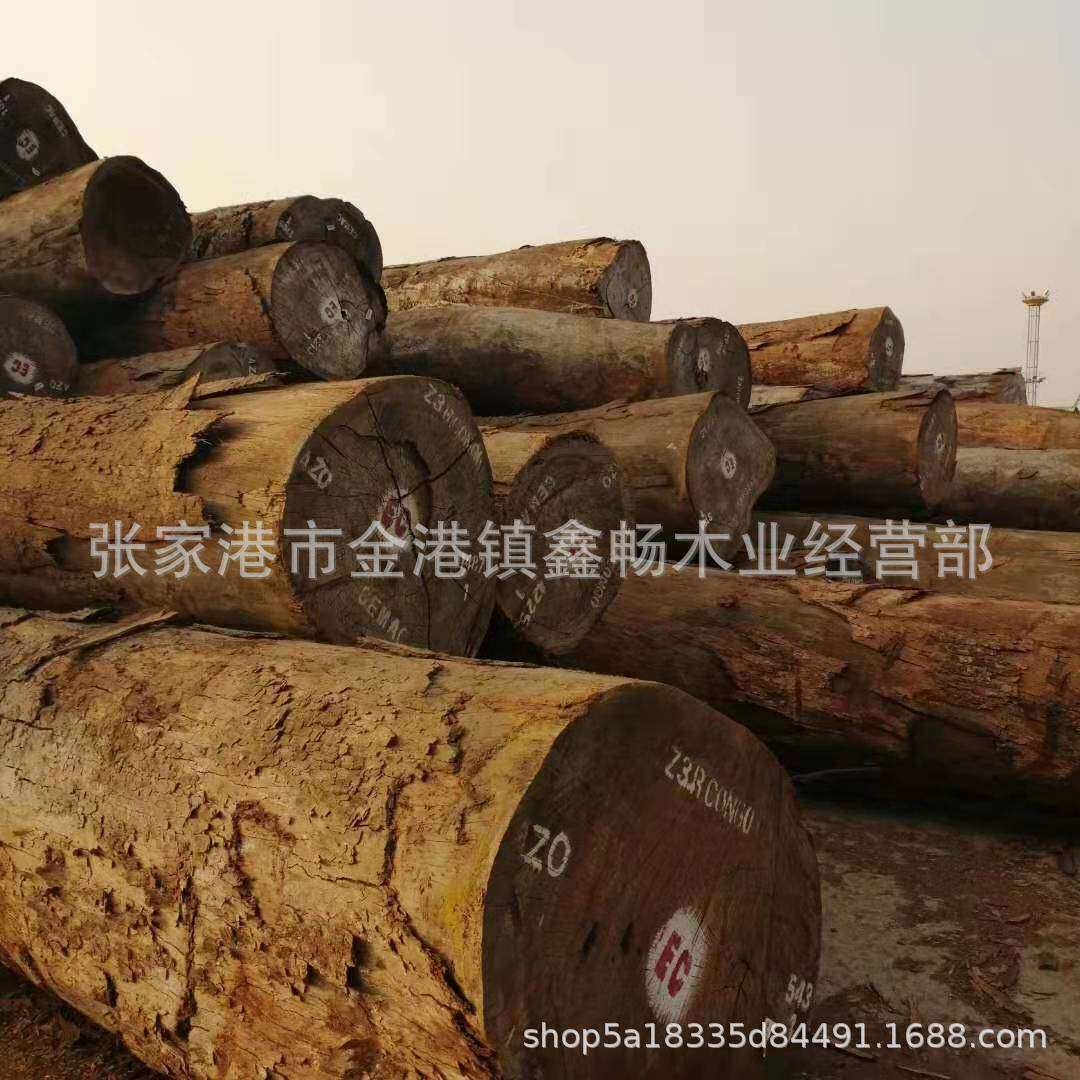 绿柄桑原木 古建园林工程木材造船楼梯扶手地板料  非洲金柚木