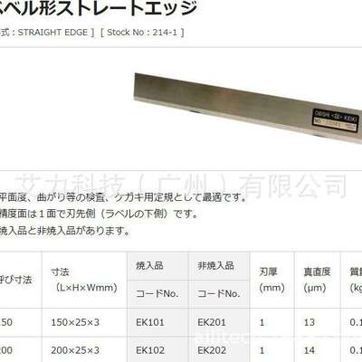 OBISHI KEIKI斜角直尺OK直尺EK201 EK202 EK203 EK204 EK205